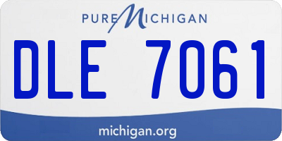 MI license plate DLE7061