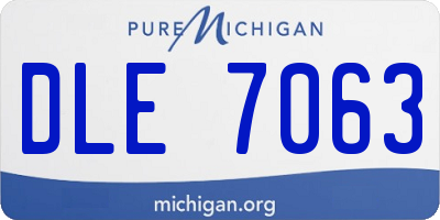 MI license plate DLE7063