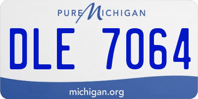 MI license plate DLE7064