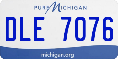 MI license plate DLE7076