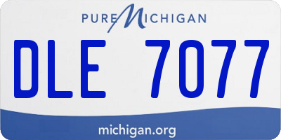 MI license plate DLE7077