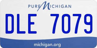 MI license plate DLE7079