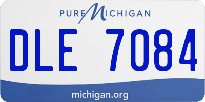 MI license plate DLE7084