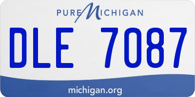 MI license plate DLE7087