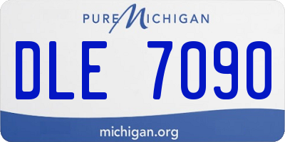 MI license plate DLE7090
