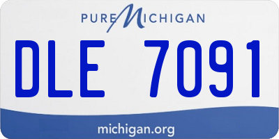 MI license plate DLE7091