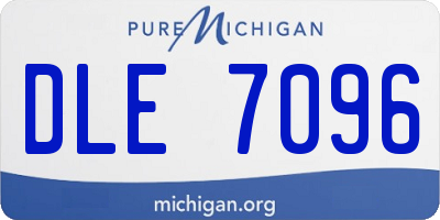 MI license plate DLE7096