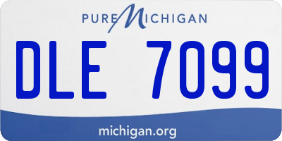 MI license plate DLE7099