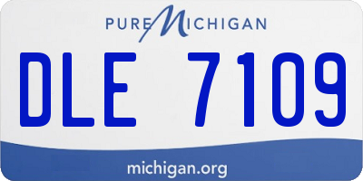 MI license plate DLE7109