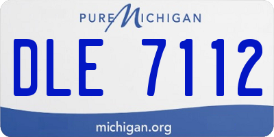 MI license plate DLE7112