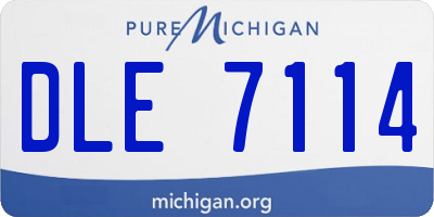 MI license plate DLE7114