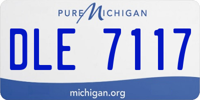 MI license plate DLE7117