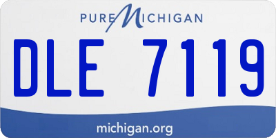 MI license plate DLE7119