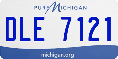 MI license plate DLE7121