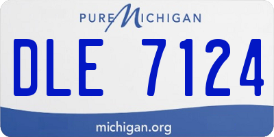 MI license plate DLE7124