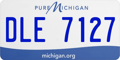 MI license plate DLE7127
