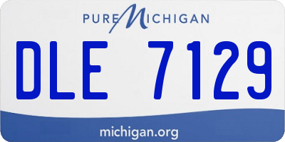 MI license plate DLE7129