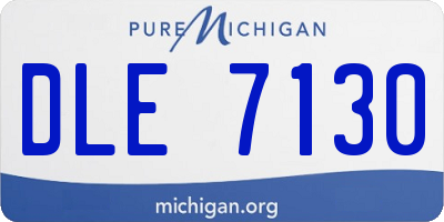 MI license plate DLE7130
