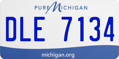 MI license plate DLE7134