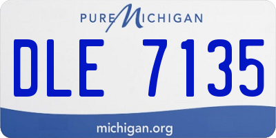 MI license plate DLE7135