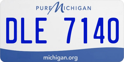 MI license plate DLE7140