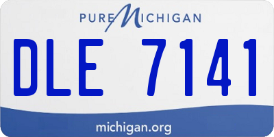 MI license plate DLE7141