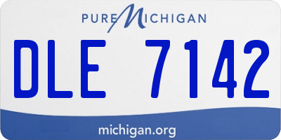 MI license plate DLE7142