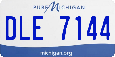 MI license plate DLE7144