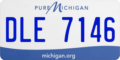 MI license plate DLE7146