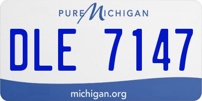 MI license plate DLE7147