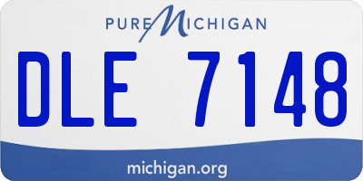 MI license plate DLE7148