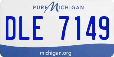 MI license plate DLE7149
