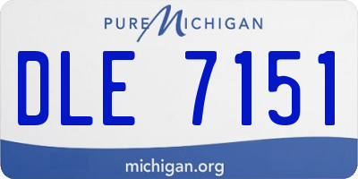 MI license plate DLE7151
