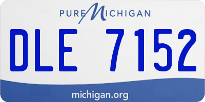 MI license plate DLE7152