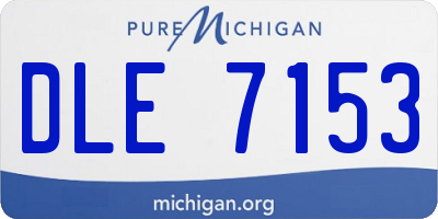 MI license plate DLE7153