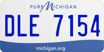 MI license plate DLE7154
