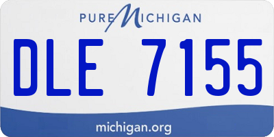 MI license plate DLE7155