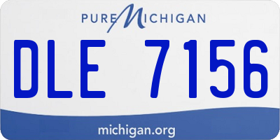 MI license plate DLE7156