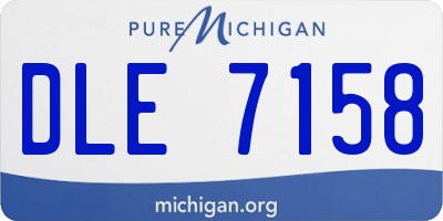 MI license plate DLE7158