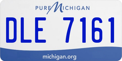 MI license plate DLE7161