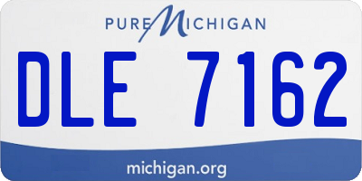 MI license plate DLE7162