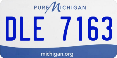 MI license plate DLE7163