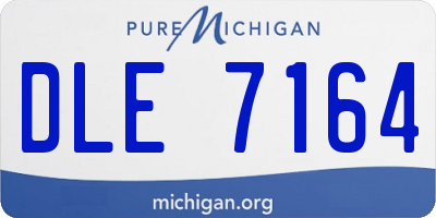 MI license plate DLE7164