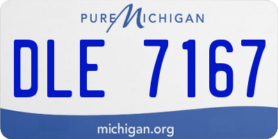MI license plate DLE7167