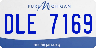 MI license plate DLE7169