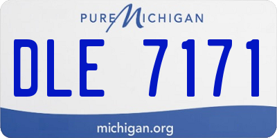 MI license plate DLE7171