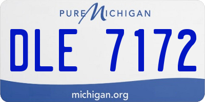 MI license plate DLE7172