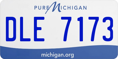MI license plate DLE7173
