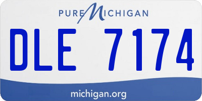 MI license plate DLE7174