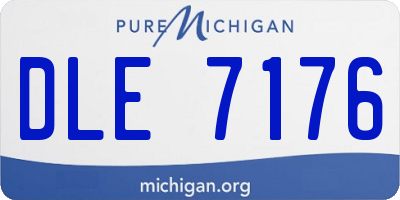 MI license plate DLE7176
